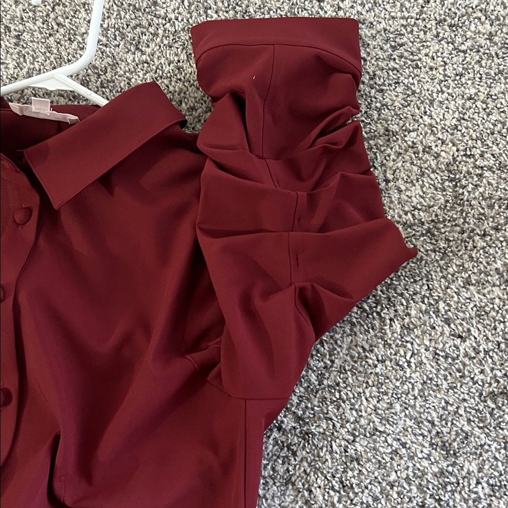 CINQ A SEPT | Lucilla Pleated-Hem Mini Shirtdress - Picture 7 of 8